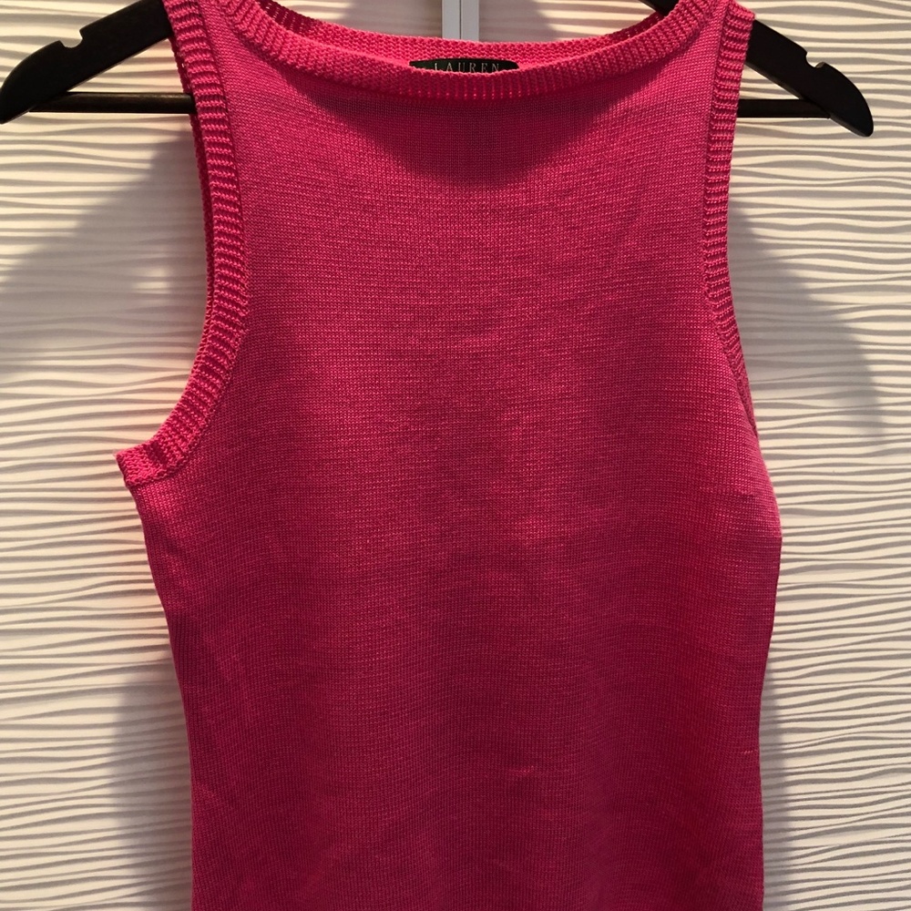 Ralph Lauren Hot Pink Sweater Tank Size XS
